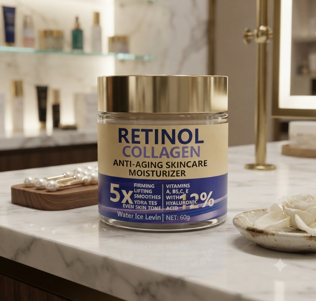 Retinol & Collagen Face Cream ,Anti-Aging Firming Moisturizer with Hyaluronic Acid