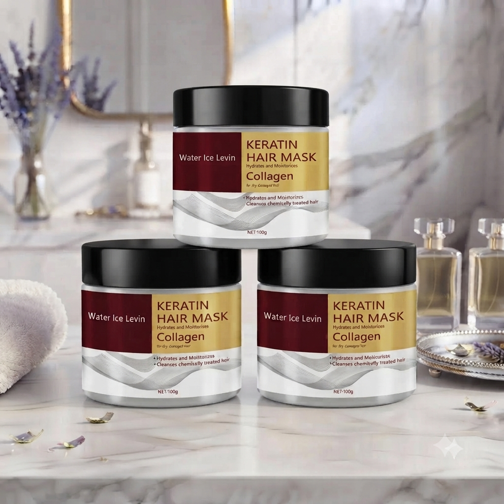 Collagen Keratin Hair Mask Soft Smooth Frizz Damaged Repair Revitalize Hair Care